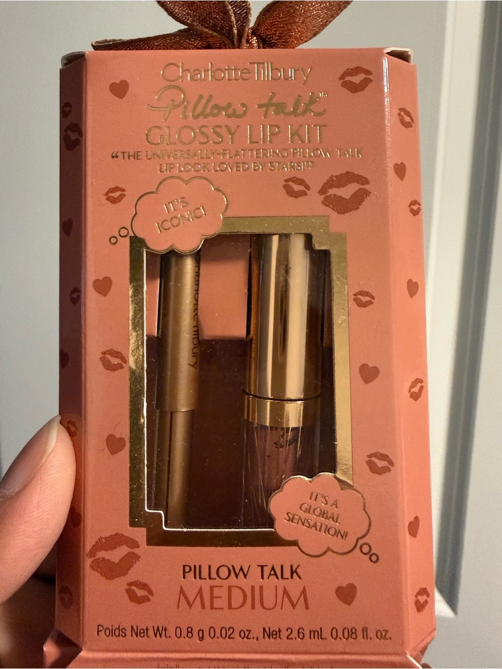 Charlotte Tilbury Pillow Talk Medium Glossy Lip Kit - Pink Nude